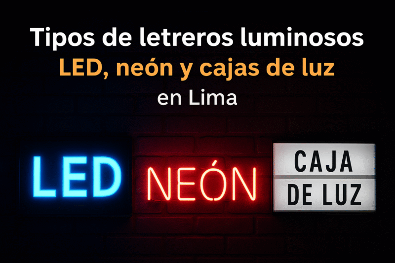 Comparación entre LED, neón y cajas de luz